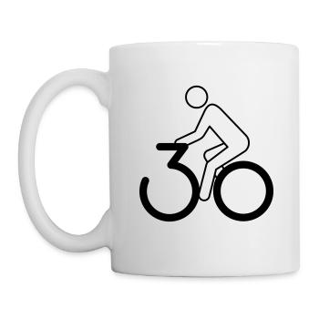 Radfaher * celebrates 30 (black) - Mug - white - Left
