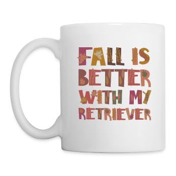 Thankful for my Retriever Hund Herbst Dankbarkeit - Tasse - Weiß - Links