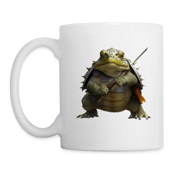 Frog in full gear - Mug - white - Left