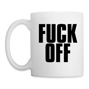 Verpiss dich - Tasse - Weiß - Links