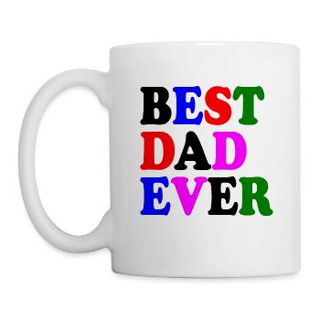 Best dad ever - Tasse - Weiß - Links