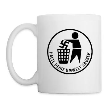 Fck nzs - halte deine umwelt sauber - Tasse - Weiß - Links