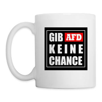 Gib afd keine chance - Tasse - Weiß - Links