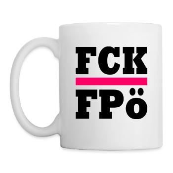 Fck fpö - Tasse - Weiß - Links