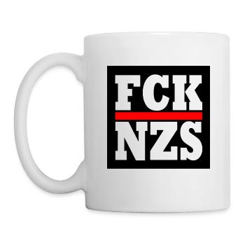 Fck nzs - Tasse - Weiß - Links