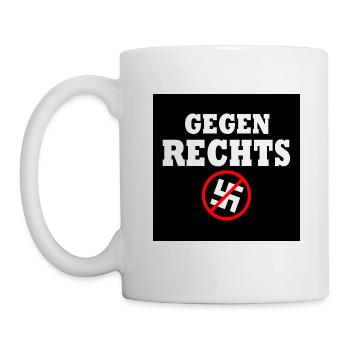 Gegen rechts - Tasse - Weiß - Links