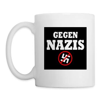 Gegen nazis - Tasse - Weiß - Links