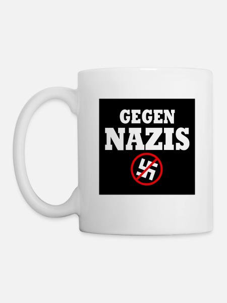 Gegen nazis - Tasse - Weiß