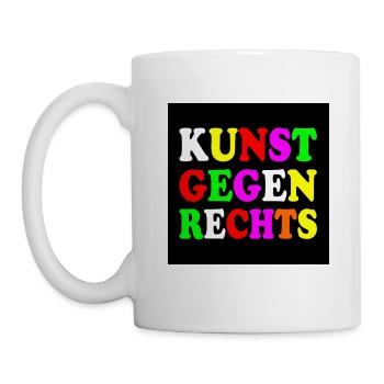 Kunst gegen rechts - Tasse - Weiß - Links