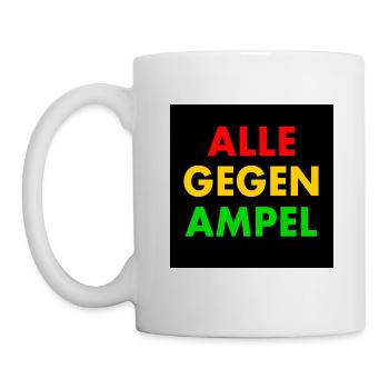 Alle gegen ampel - Tasse - Weiß - Links