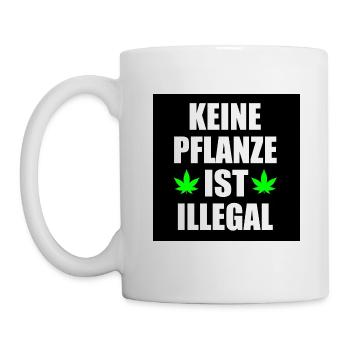 keine pflanze ist illegal - Tasse - Weiß - Links