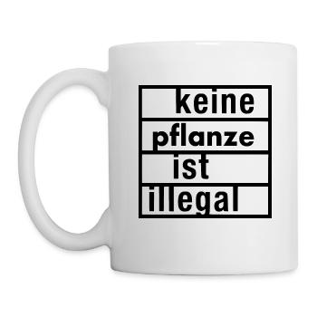 keine pflanze ist illegal - Tasse - Weiß - Links