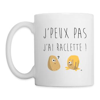 J'peux pas j'ai raclette - Mug blanc - blanc - Gauche