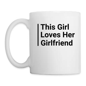 Cette fille noir et blanc - Mug blanc - blanc - Gauche