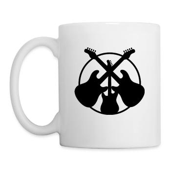 E-Gitarre - Guitar - Metal - Rock - Tasse - Weiß - Links
