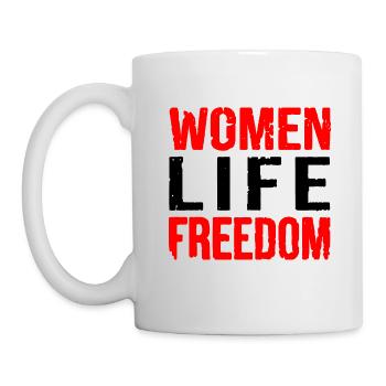 Women life freedom - Mug blanc - blanc - Gauche