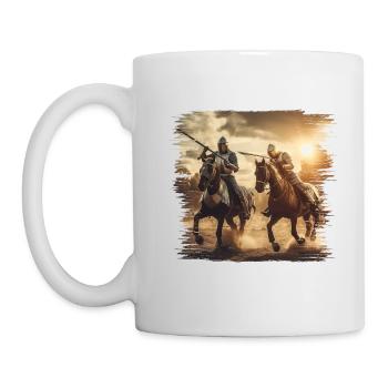 Un tournoi de joutes médiévales - Mug blanc - blanc - Gauche