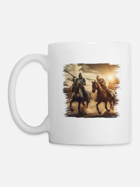 Ein mittelalterliches Ritterturnier - Tasse - Weiß