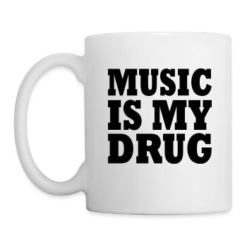 music is my drug - Tasse - Weiß - Links