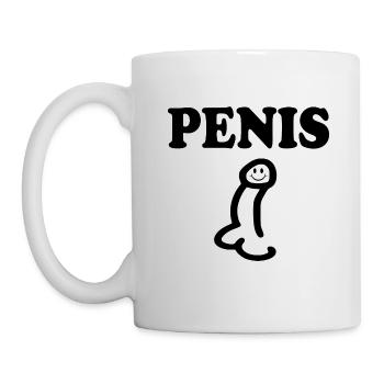 Penis - Tasse - Weiß - Links