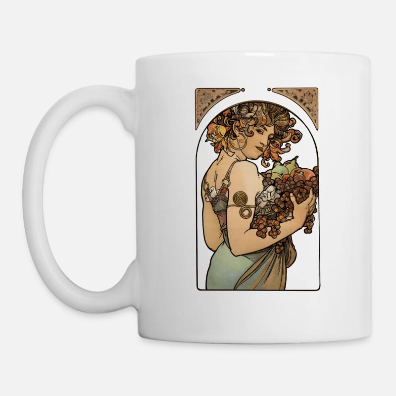 Alfons Mucha - Le Fruit - Tasse - Weiß