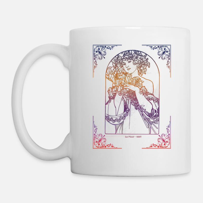 Alfons Mucha - Tasse - Weiß