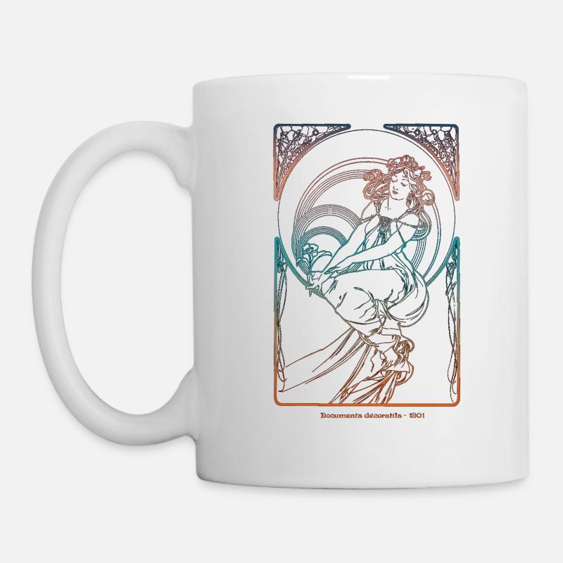 Alfons Mucha - Tasse - Weiß