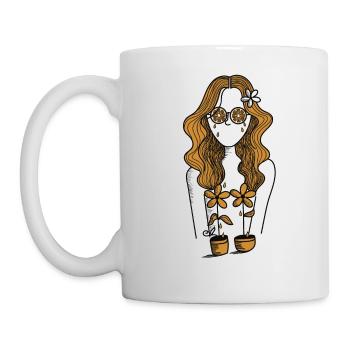 Flower Girl Bizarre New Age Hippie - Mug - white - Left