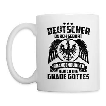 BRANDENBURGER DURCH DIE GNADE GOTTES - T-SHIRT - Tasse - Weiß - Links