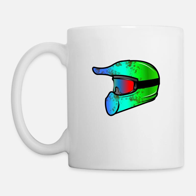 arc-en-ciel de motocross - Mug blanc - blanc