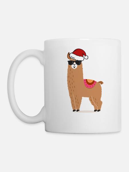 Nicholas Christmas Lama - Mug - white