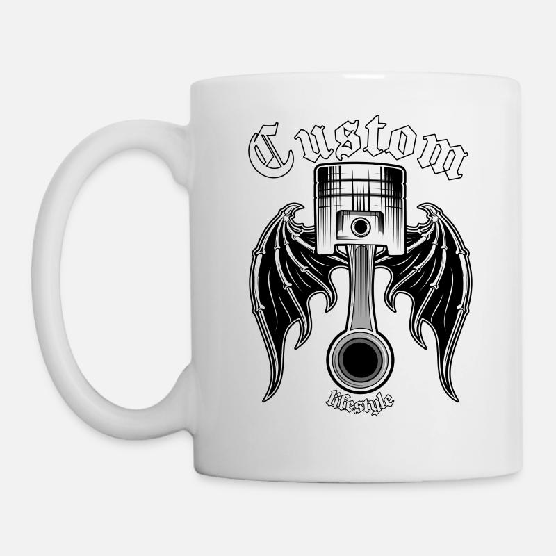 Custom Zylinder Kolben Pleul - Tasse - Weiß