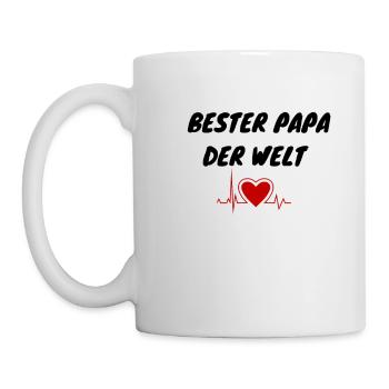 Bester Papa - Tasse - Weiß - Links