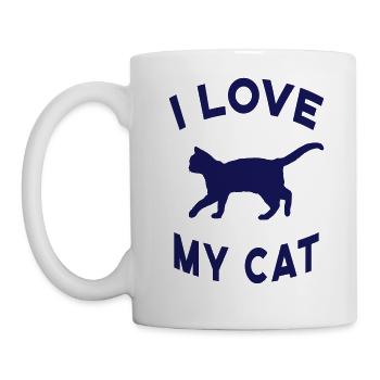 Cat Cat Owner Cat Lover I love my cat - Mug - white - Left