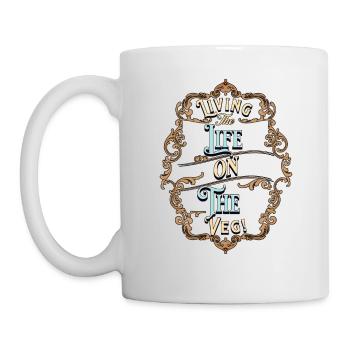 Living the Life on the Veg Vegan Athlete - Mug - white - Left