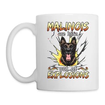 Schäferhund -Malinois Hund -Belgischer Schäferhund - Tasse - Weiß - Links