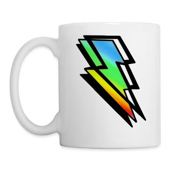 Thunderbolt Bunter Strahl - Tasse - Weiß - Links