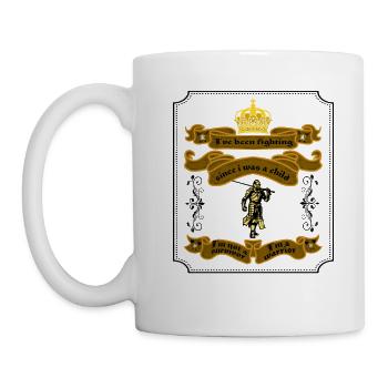 I've been fighting - Motivation Ritter - Mug - white - Left