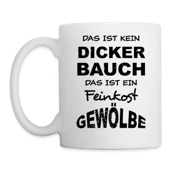 Das Ist Kein Dicker Bauch - dunkel - Tasse - Weiß - Links