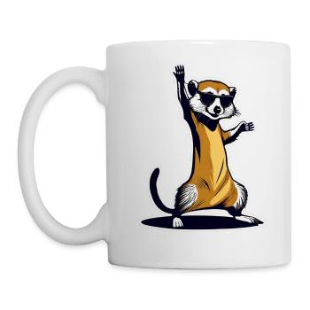 Suricate dansant - Mug blanc - blanc - Gauche