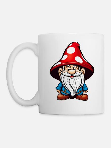 Mignon champignon lutin - Mug blanc - blanc
