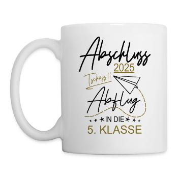 Abschluss 2025 Grundschule - Tasse - Weiß - Links