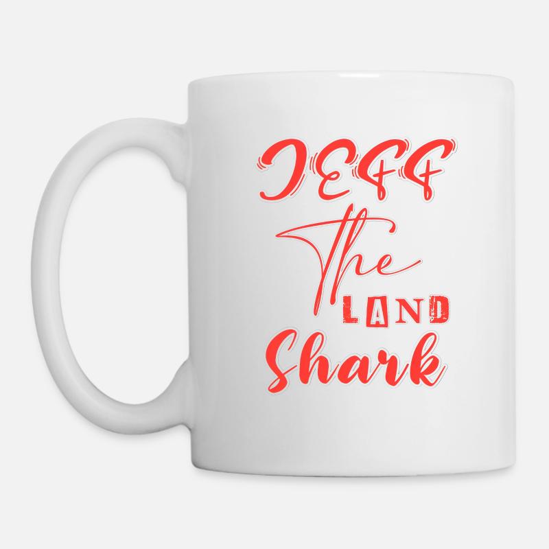 Jeff The Land Shark Red Version - Mug - white