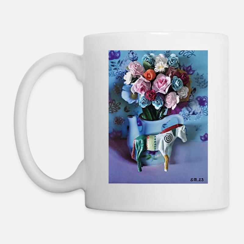 Poney coloré - Mug blanc - blanc
