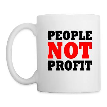 People not profit - Mug blanc - blanc - Gauche