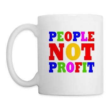 People not profit - Mug blanc - blanc - Gauche