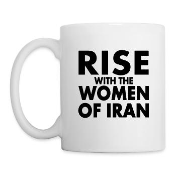 Rise with the women of iran - Mug blanc - blanc - Gauche