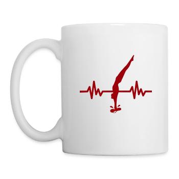Heartbeat diver - water sports athlete - Mug - white - Left