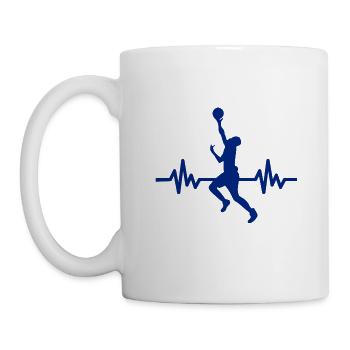 Haertbeat Basketball - États-Unis - Sports d’équipe - Cerceaux - Mug blanc - blanc - Gauche