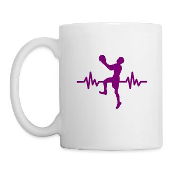 Haertbeat Basketball - États-Unis - Sports d’équipe - Cerceaux - Mug blanc - blanc - Gauche